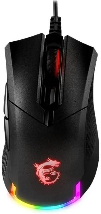 Мышь MSI Clutch GM50, игровая, оптическая, проводная, USB, черный [s12-0401770-pa3]